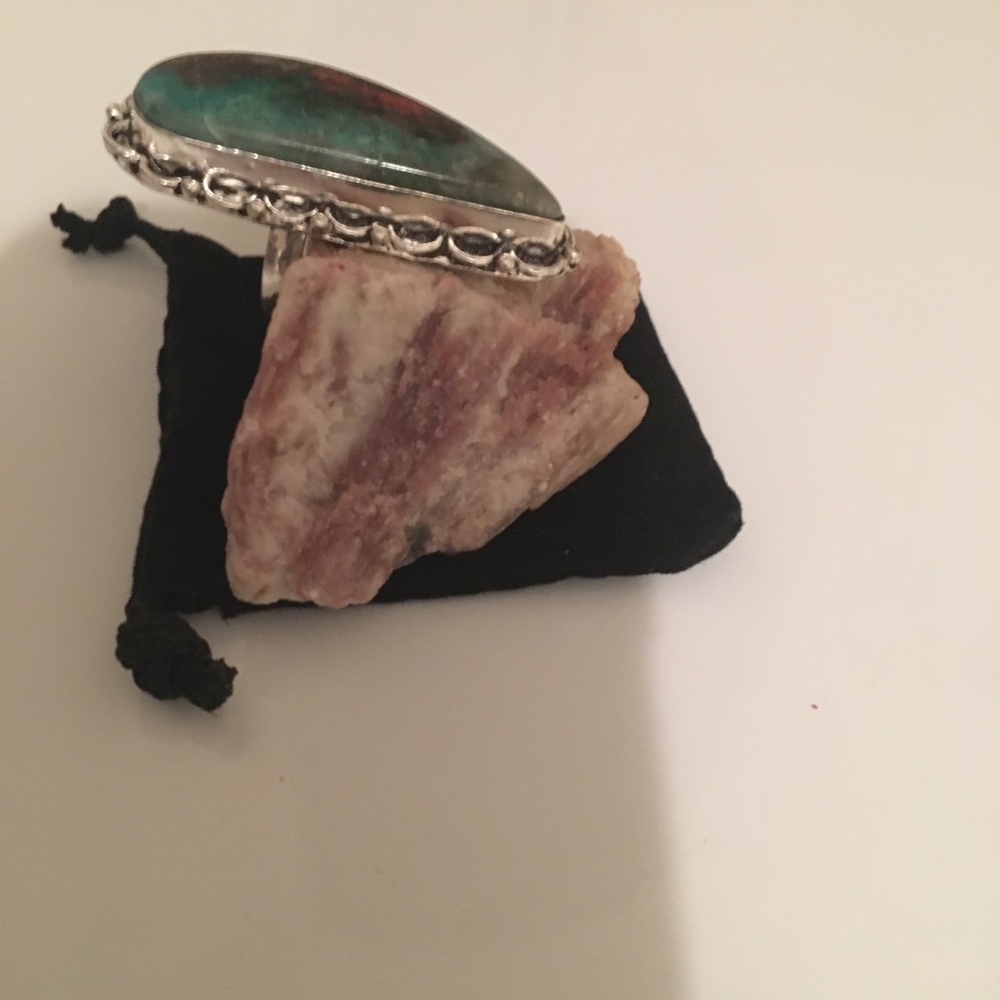 REAL CUPRITE STERLING SILVER RING - Picture 4 of 8
